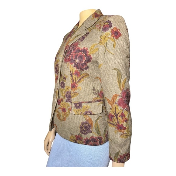 Vintage Pendleton women’s Elegant Floral petite Blazer size 8 - Picture 5 of 11